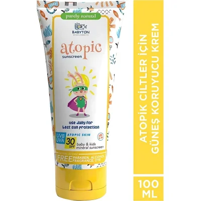 Babyton Atopik Ciltler İçin Güneş Koruyucu Krem, 100 ml