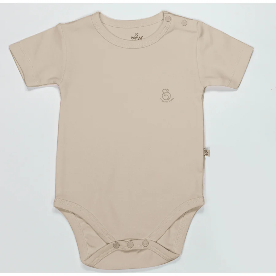 Bistyle Organik Natural Basic Style Yarım Kol Body, Bej