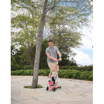 Globber Go Up Baby 360 Scooter, Işıklı, Koyu Pastel Pembe