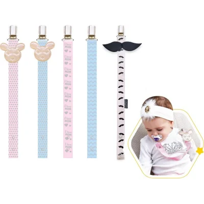 BabyJem Emzik Tutacağı Desenli 427 Pembe Ayıcık