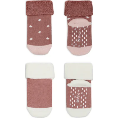 Bistyle Havlu Soket Kaymaz Point Girl, 2'li, Pudra, Pembe