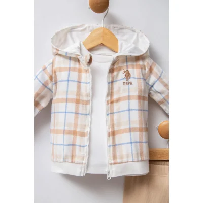 U.S Polo Bebek 3'Lü Takım USB2382 Beyaz