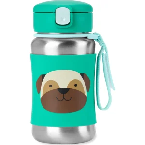 Skip Hop Zoo Pipetli Paslanmaz Çelik Suluk, 350 ml, Pug