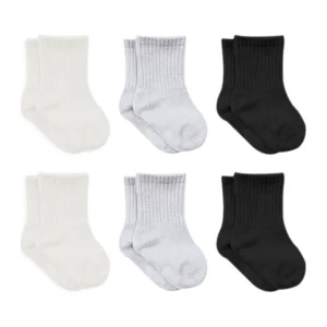 Bistyle Basic Penye Soket Çorap, 6'lı, Ekru, Gri, Siyah