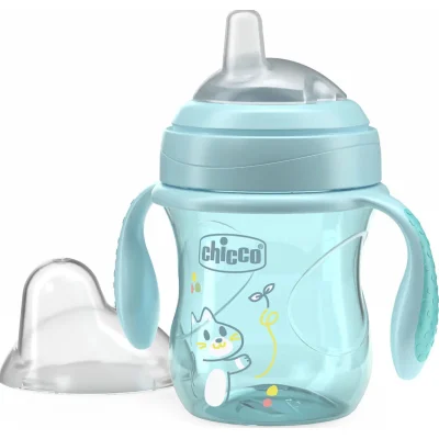 Chicco Yumuşak Uçlu Geçiş Bardağı, 4 Ay+, Erkek