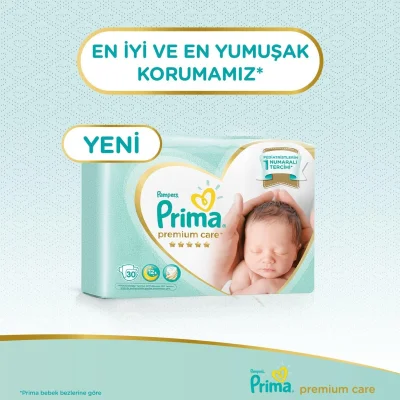 Prima Premium Care Bebek Bezi, 1 Beden, 70 Adet