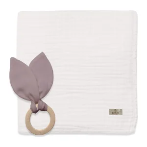 Bistyle Family Friends Diş Kaşıyıcılı Müslin Battaniye, 85x75 cm, Taş