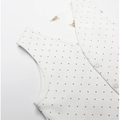 Bistyle I Am So Bear Çift Taraflı Bebe Yelek, Bej, Ekru