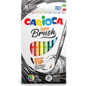 Carioca Süper Brush Keçeli Boya Kalemi, 10'lu