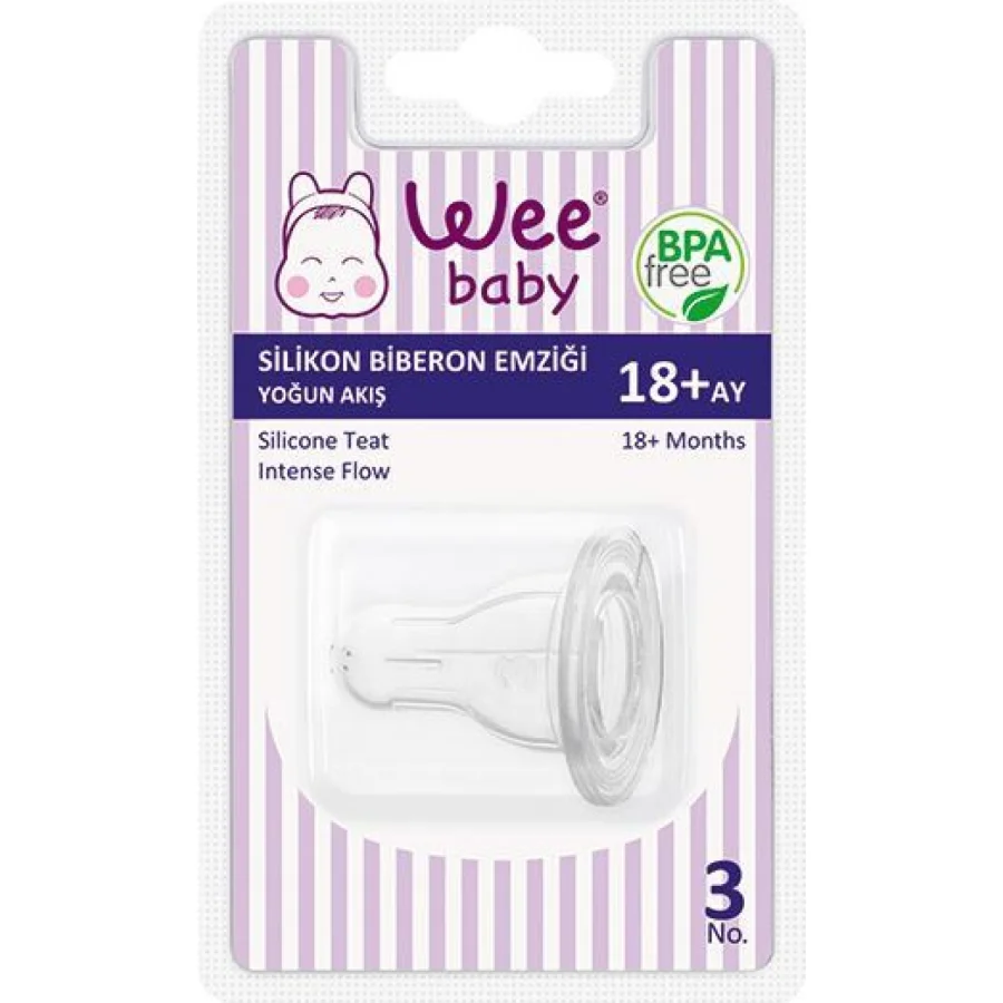 Wee Baby Silikon Biberon Emziği Yoğun Akış No:3