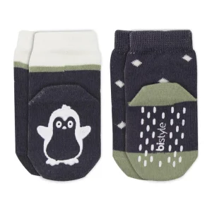 Bistyle Hayvan Figürlü Kaymaz Erkek Soket Çorap, 2'li, Antrasit