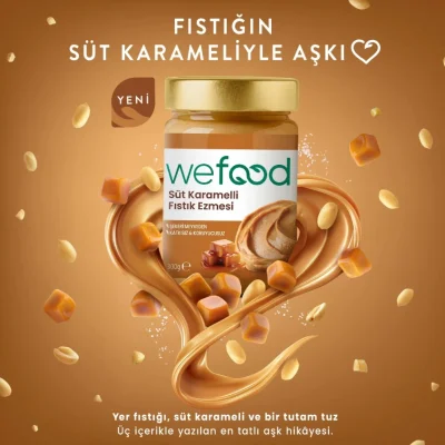 Wefood Süt Karamelli Fıstık Ezmesi, 300 g
