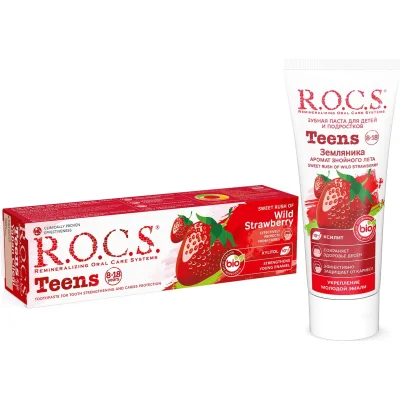 R.O.C.S. Teen Yaban Çileği Diş Macunu 8-18 Yaş 60 ml
