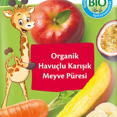 Hipp Organik Havuçlu Karışık Meyve Püresi, 100 g