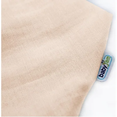 BabyJem Ahşap Diş Kaşıyıcılı Bürümcük Müslin Önlük, Somon