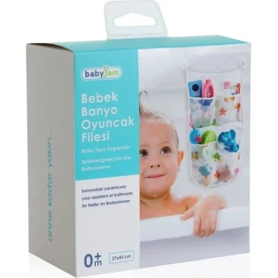 BabyJem Bebek Banyo Oyuncak Torbası, Beyaz
