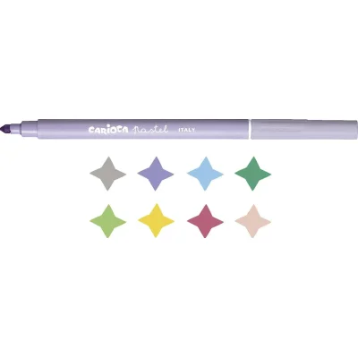 Carioca Pastel Süper Yıkanabilir Keçeli Kalem, 8'li