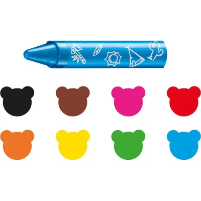 Carioca Jumbo Bebek Elleri Kirletmeyen Pastel Boya Kalemi, 8'li