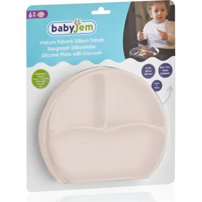 BabyJem Silikon Tabak, Ekru