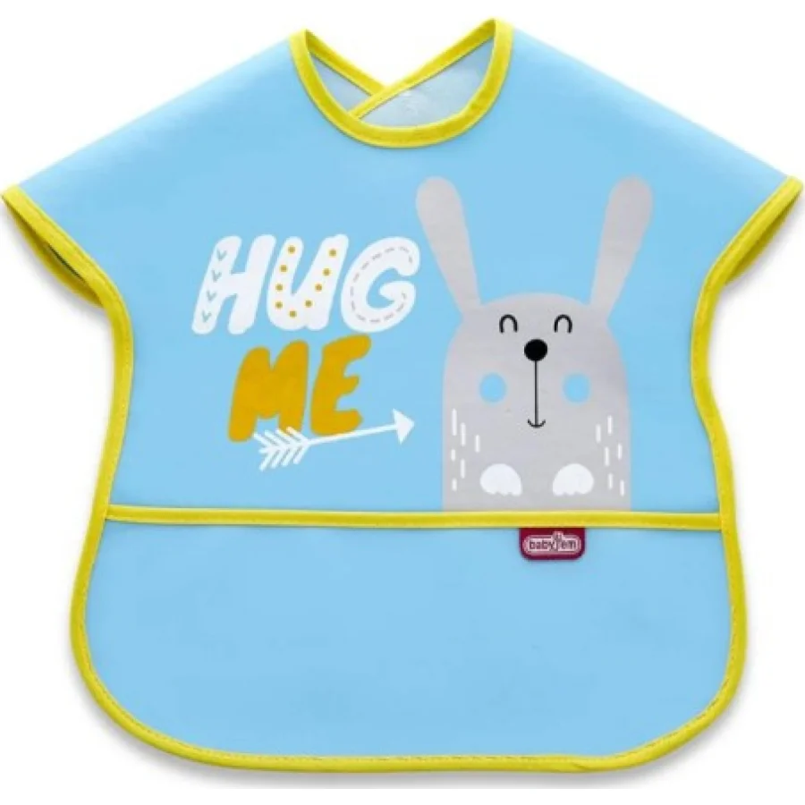 BabyJem Poli Muşamba Büyük Mama Önlüğü, Mavi