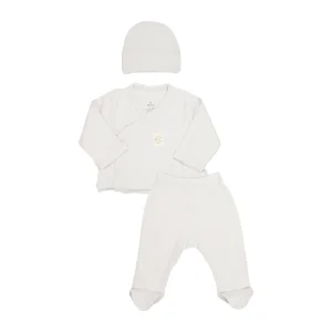 Bistyle Zıbın Takım Modal Lovely Fishing, 3'lü, Ekru