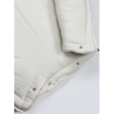 Bistyle Fermuarlı Natural Life Pike Battaniye Girl, Ekru