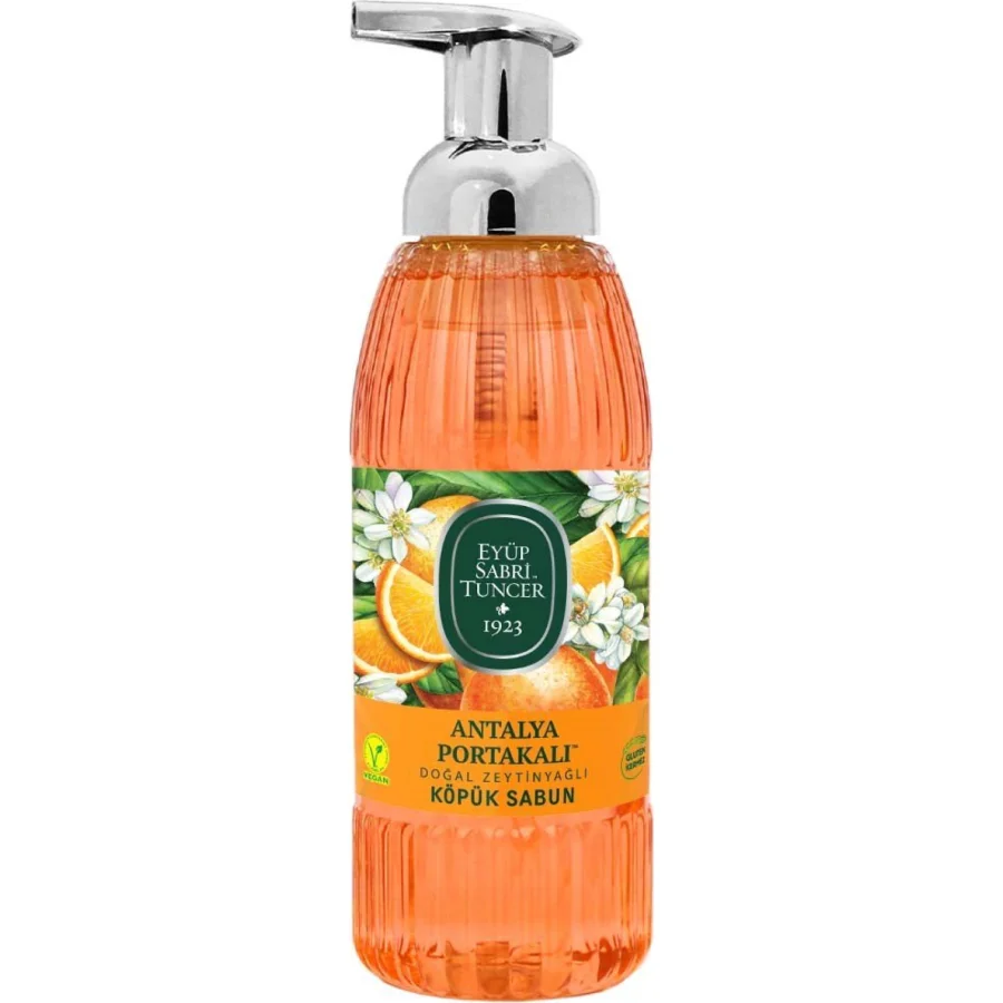 Eyüp Sabri Tuncer Doğal Zeytinyağlı Köpük Sabun, 500 ml, Antalya Portakalı