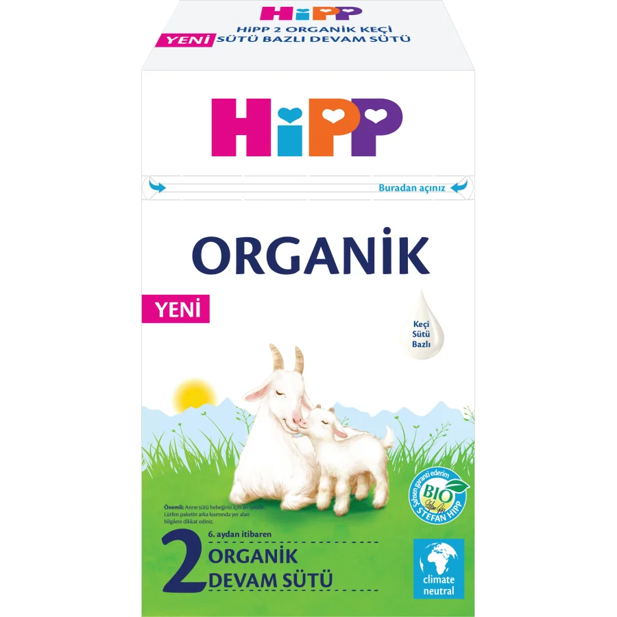 Hipp 2 Organik Keçi Sütü Bazlı Bebek Devam Sütü, 400 g