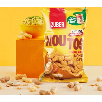 Züber Noutos Fırın Nohut Cipsi, 55 g, Fıstık