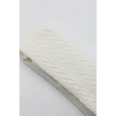 Bistyle Zikzak Kabartma Penye Külotlu Çorap, Tekli, Ekru