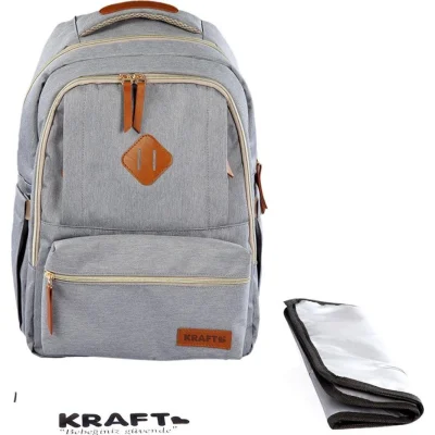 Kraft Mars Anne Bebek Bakım Sırt Çantası, Gri