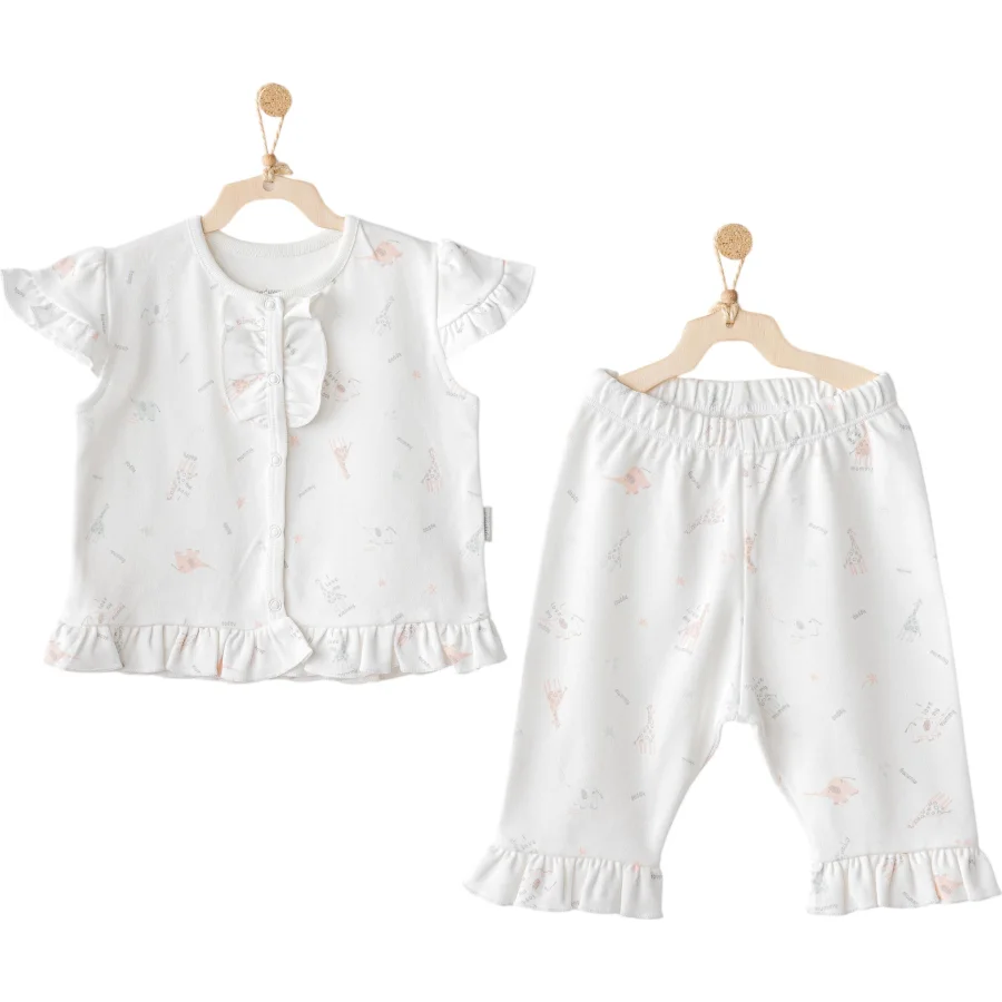 Andywawa AC25511 Love Family 2'Li Bebe Takım Ekru