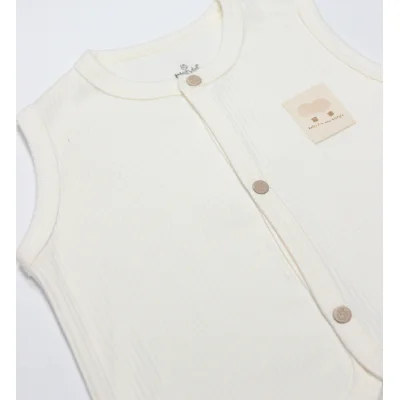 Bistyle Modal Flying Balloons Bebek Yelek, Ekru