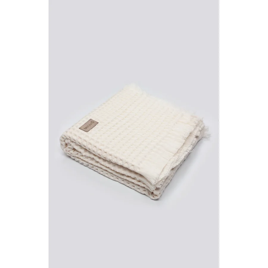 Bistyle Style Baby Pike Battaniye, 110x110 cm, Ekru