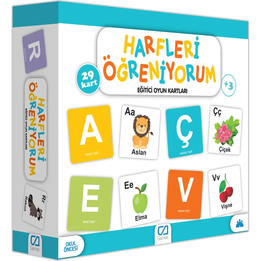 Games Harfleri Öğreniyorum Eğitici Oyun Kartları, 29 Kart