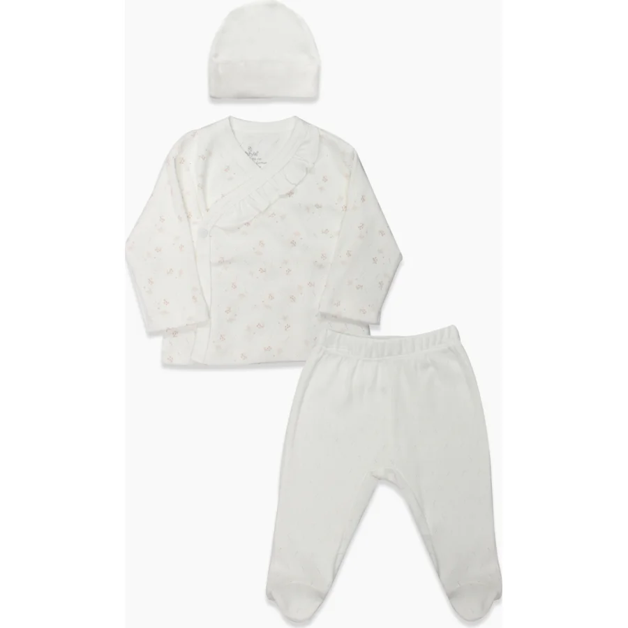 Bistyle 3lü Zıbın Takım Morning Sun 13131 Ekru