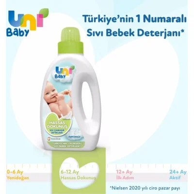Uni Baby Hassas Dokunuş Sıvı Çamaşır Deterjanı, 1500 ml