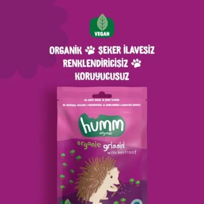Humm Organik Vegan Pancarlı Grissini, 55 g