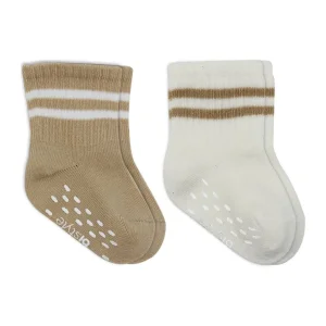 Bistyle Çemberli Kaymaz Soket Çorap, 2'li, Bej-Ekru, Ekru