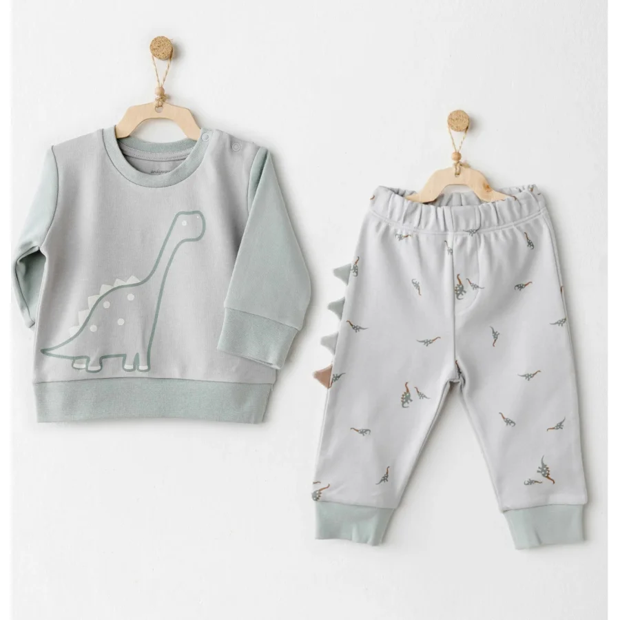 Andywawa Mummy S Snuggle Saurus Bebek Takım, 2'li, Yeşil