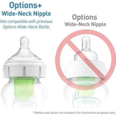 Dr Brown's Geniş Ağız 3. Evre Silikon Biberon Emziği, 2'li