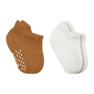 Bistyle Sneakers Kaymaz Colours Penye Çorap, 2'li, Ekru, Hardal