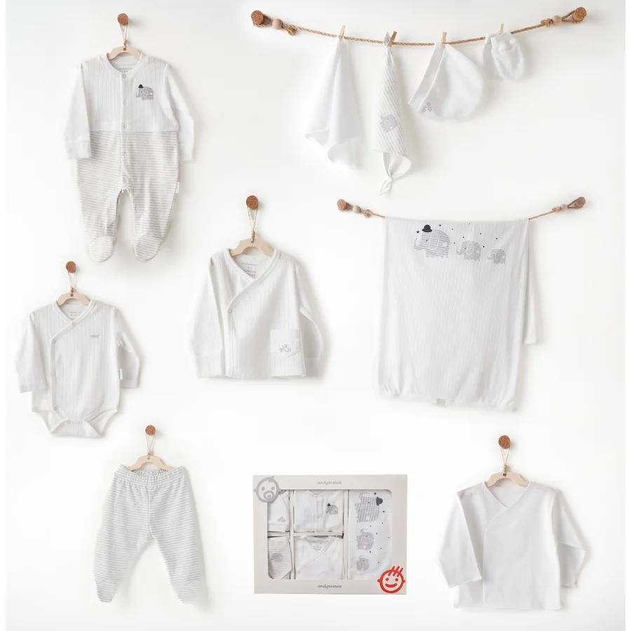 Andywawa Hello Elephant Hastane Çıkışı, 10 Parça, Beyaz