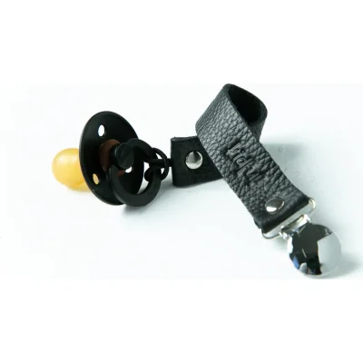 Kidful Bitkisel Boyalı Emzik Askısı, Koyu Gri