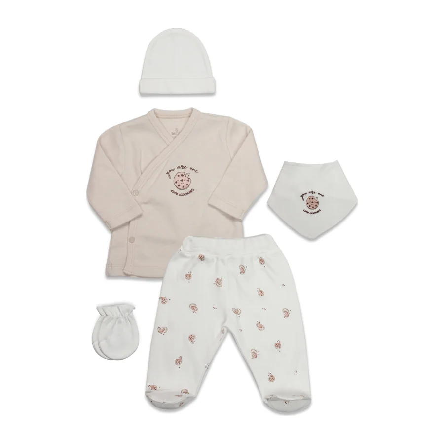 Bistyle Cookies Cute Happy Hastane Çıkışı, 5 Parça, Somon