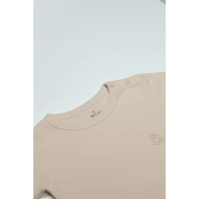 Bistyle Organik Natural Basic Style Yarım Kol Body, Bej
