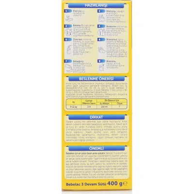 Bebelac 3 Devam Sütü, 400 g