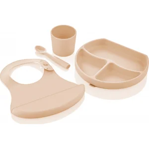 BabyJem Silikon Beslenme Seti, Ekru