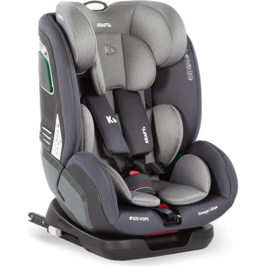 Kraft Omega I-Size 9-36 kg İsofixli Oto Koltuğu, Açık Gri