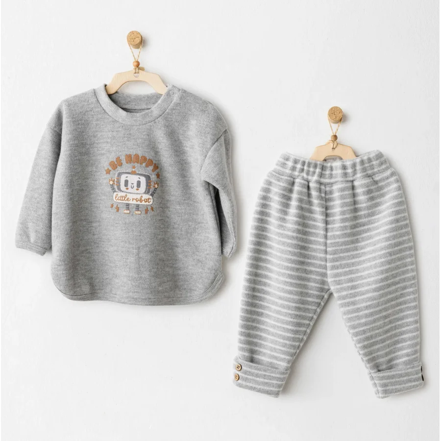 Andywawa AC26212 Casual 2'li Takım Grey